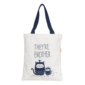 Cotton Tote Bag with HOUNDSTOOTH Handle Eco-Friendly Reusable for Daily Shopping Customizable Logo Text Print Handmade DIY Bag