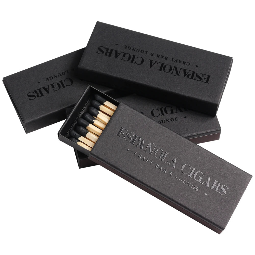 Luxury Reusable Color Matching Box  Packaging Custom Black Empty Match Boxes Track End