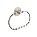 Modern Design Eco-Friendly Hotel Towel Ring Stainless Steel Self-Adhesive Black Oval Shape Space-Saving Hand Towel Ring Ring