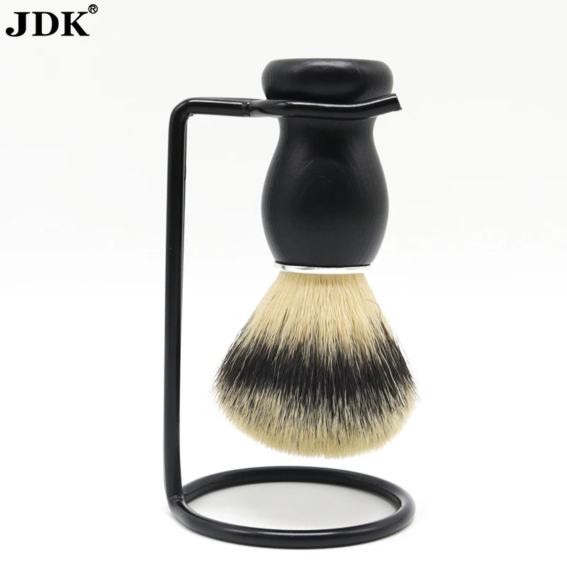 JDK 1PC Factory Shaving Brush Solid Wood Handle Beard Brush with Private Label