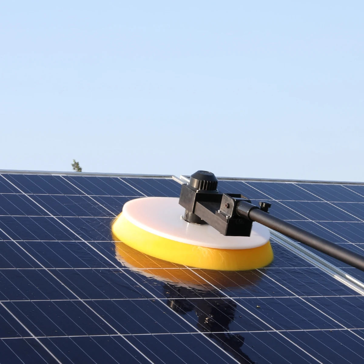 Single Head Solar Cleaning Tool Aluminum Pole Brushless Motor 3.5M Household Electricity Version Solar Panel Cleaning Brush