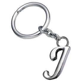 Hot Selling Metal Alloy Key Holder Simple Alphabet Key Ring Creative Design Customized Designs Letterpress Printing