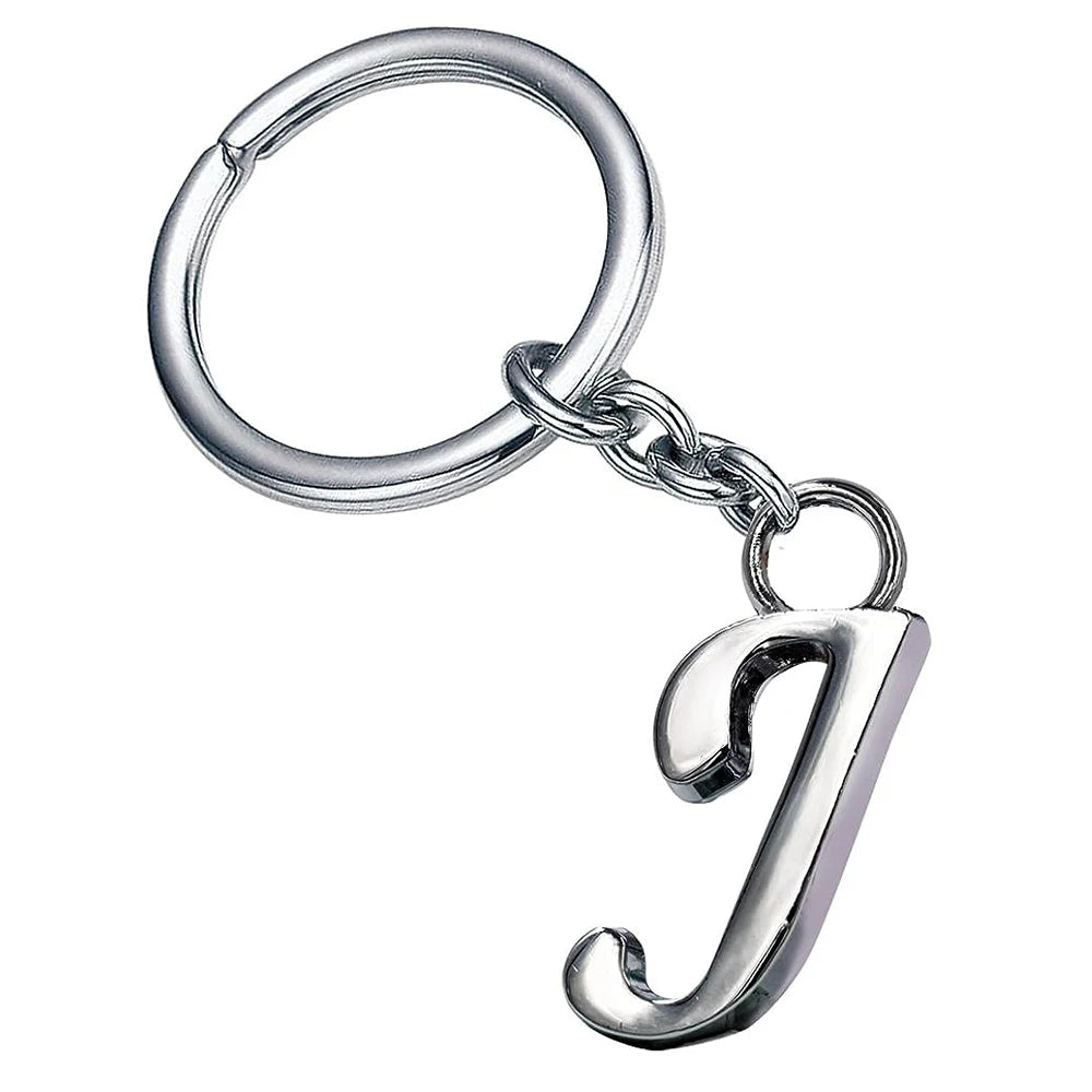 Hot Selling Metal Alloy Key Holder Simple Alphabet Key Ring Creative Design Customized Designs Letterpress Printing