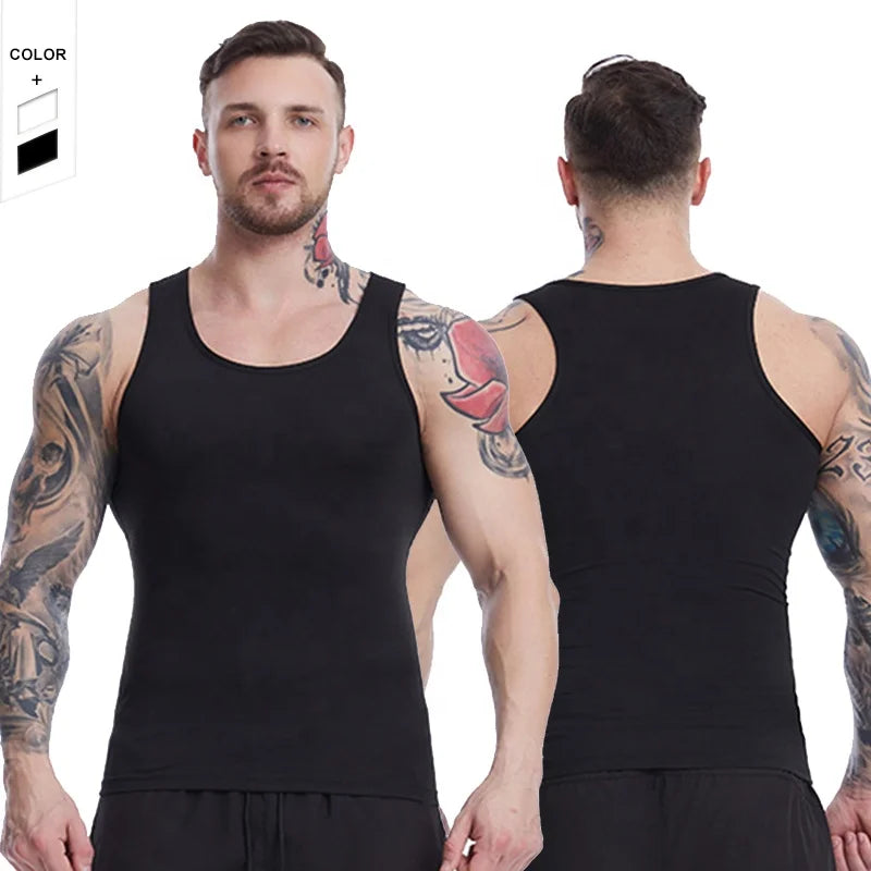 Dropshipping Breathable Quick Drying Sports Vest Round Neck High Elasticity Basketball Running Men Vest