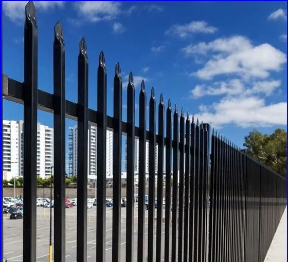 New 2024 Modern 6ft/8ft Black Galvanized Steel Wrought Iron Ornamental Fence Panels with 3D Modeling Eco-Friendly