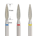 Diamond Nail Drill Bits Cuticle Clean Nail Drill Bits 3/32" Diamond Burs for Manicure Pedicure Nail Tools