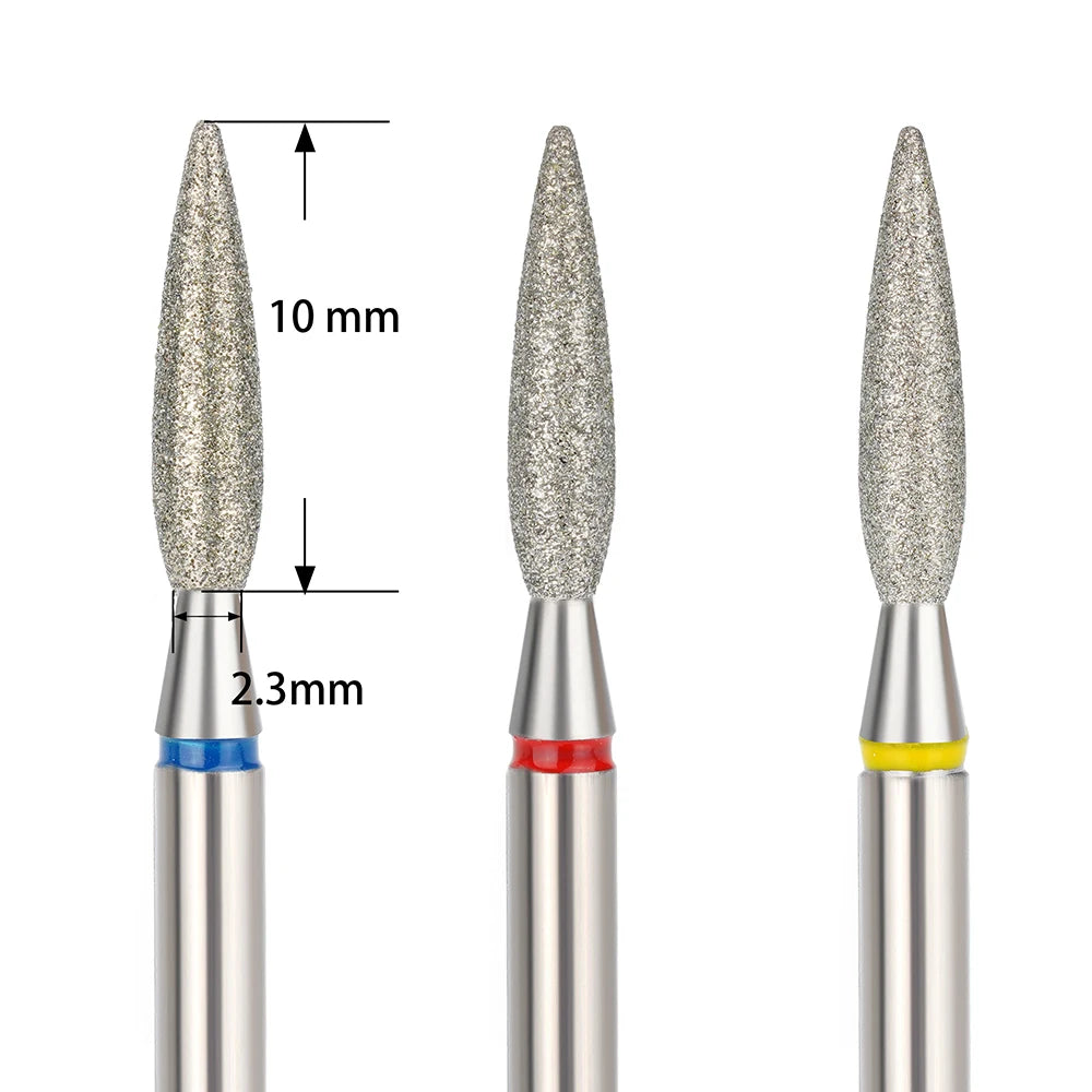 Diamond Nail Drill Bits Cuticle Clean Nail Drill Bits 3/32" Diamond Burs for Manicure Pedicure Nail Tools