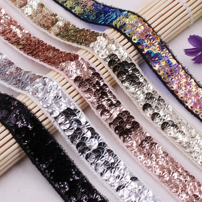 Deepeel LA254 2cm DIY Trimming Sewing Accessories Trims Embroidered Lace Ribbons Dance Dress Sequins Lace