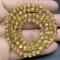 Plain Natural Precious Stone Crystals Beads Gold Rutilated Quartz Bracelet Men Women Bracelet