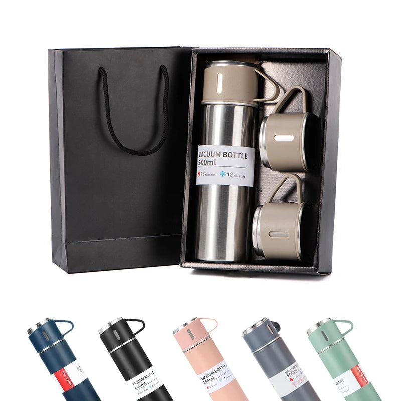 500ml Frosted Portable Custom Logo Outdoor Sports Business 304 Stainless Steel Vacuum Flasks Hot and Cold Drinks Thermos Bottle