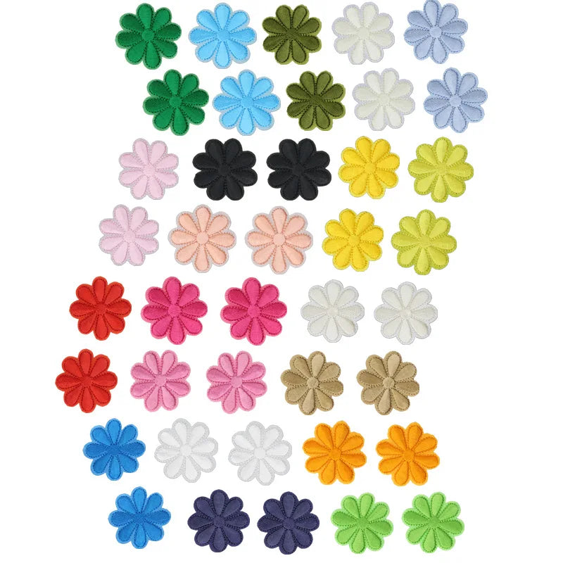 Hot Selling Colorful Daisy Flower Embroidered Iron-On Patches New Trendy Product Genre