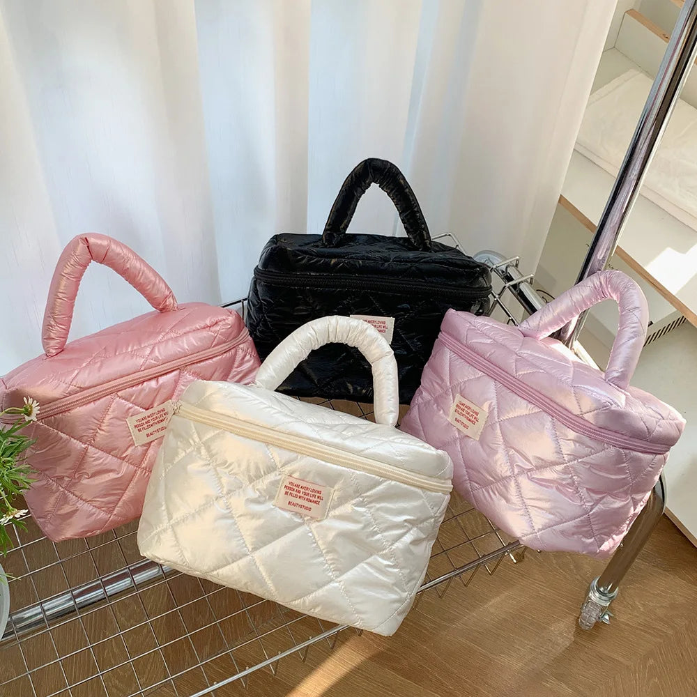 Wholesale Large Capacity Makeup Bags for Women Daily Fashion Cosmetics Organizer Simple Style Tote Travel Toiletry Bag