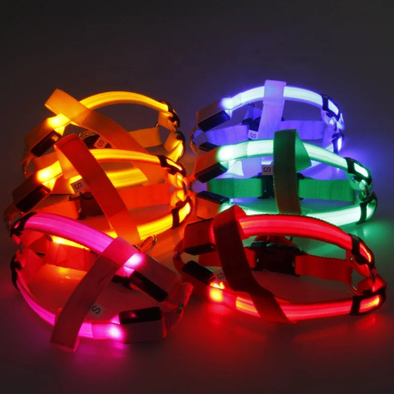 2025 Custom Designer Safety Full Body Protection Heavy Duty LED Light Pet Dog Harness
