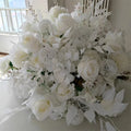 Wedding Rose Centerpiece Flower Ball Customized Size White Rose Flower Ball