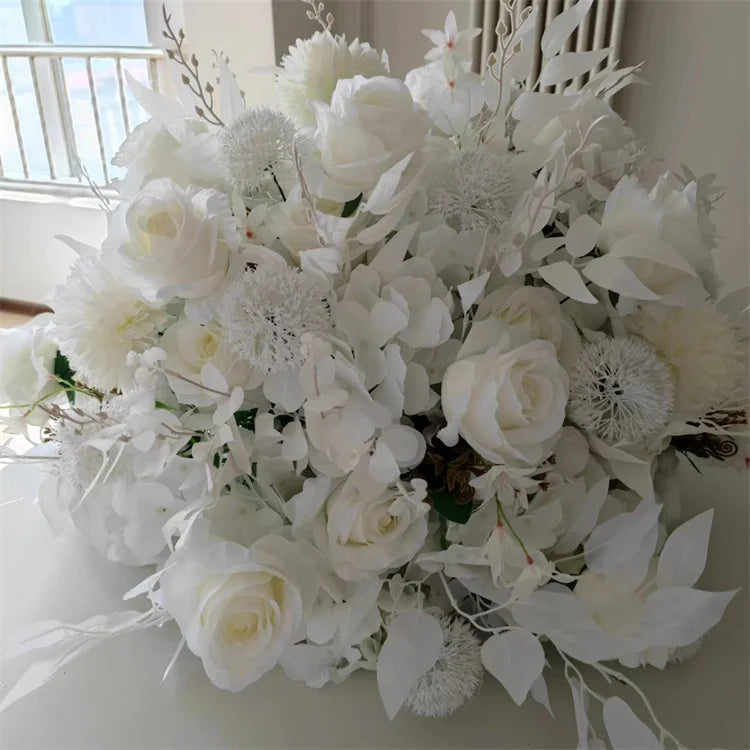 Wedding Rose Centerpiece Flower Ball Customized Size White Rose Flower Ball