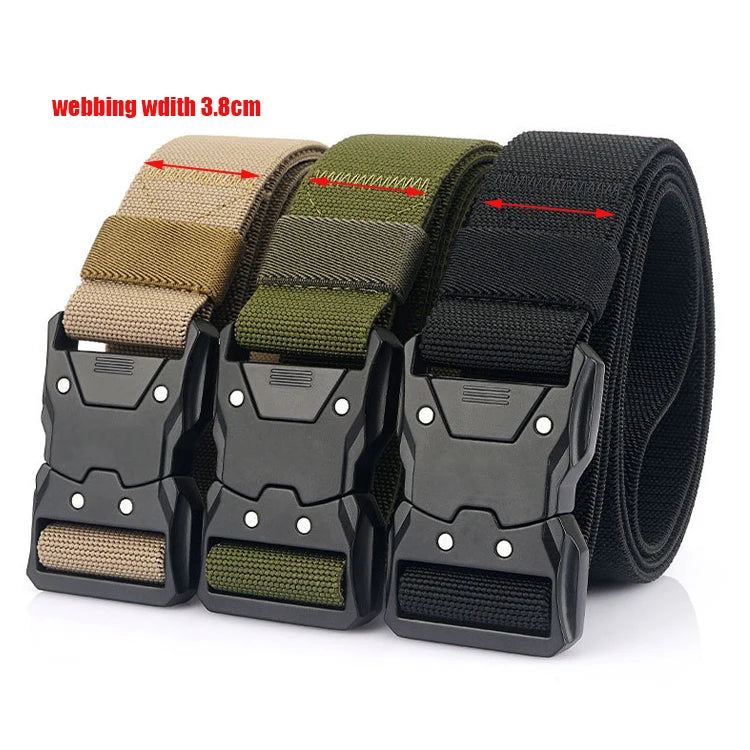 Premium Quality New Arrival  Luxury Nylon Outdoor Stretch Fabric Tactical Belt Work Rigger Duty & Utility Belt for Men