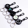 Easy to Pull Key Chain Elastic Key Ring TAD Steel Rope Burglar Tool Belt Retractable Key Recoil Ring Pull Chain Clip
