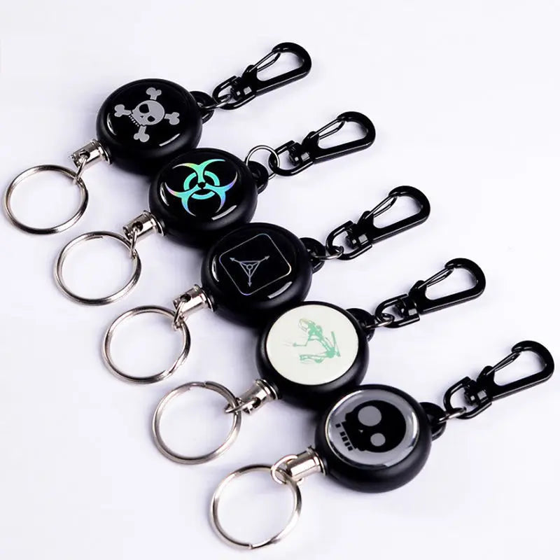 Easy to Pull Key Chain Elastic Key Ring TAD Steel Rope Burglar Tool Belt Retractable Key Recoil Ring Pull Chain Clip