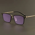 Purple Lens Luxury Titanium Polarized Anti-Radiation UV Protection Sunglasses 2025 OEM Small MOQ Classic Fashionable Square