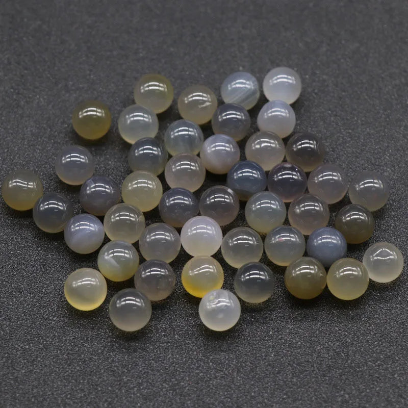 DIY Hot Natural Customized Factory-made Grey agate Round Beads Support DIY Bracelet Necklace Earrings crystal jewelry