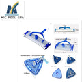 China Factory Swimming Pool Triangular Vacuum Head Flexible Durable Pool Brush Cleaning Equipment