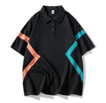 Summer Off Shoulder T-shirt Flip Collar Casual Men's Top Wholesale Short Sleeve Polo T-shirt