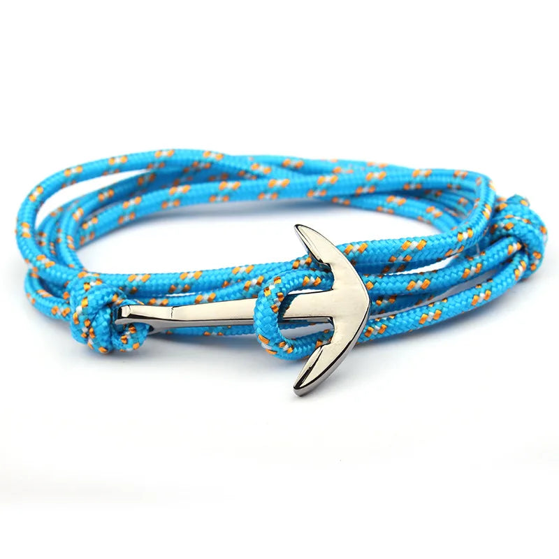 BM3009 Fashion Multi Colored Terylene Cord / Polyester Fibre Warp Rope Anchor Nautical Wrist Men's Bracelet Wristlet MegaBDM