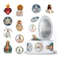 500Pcs Art Style Jesus God Father Stickers Roll 1 Inch Christian Gift Envelope Sealing Sticker