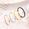 SC Minimalist Stackable Gold Rings Jewelry Dainty Simple Statement Couple Rings High Polished 1mm Stainless Steel Rings Women