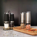 Gravity Electric Pepper Grinder or Salt Mill Battery Operated Automatic With White Blue Light