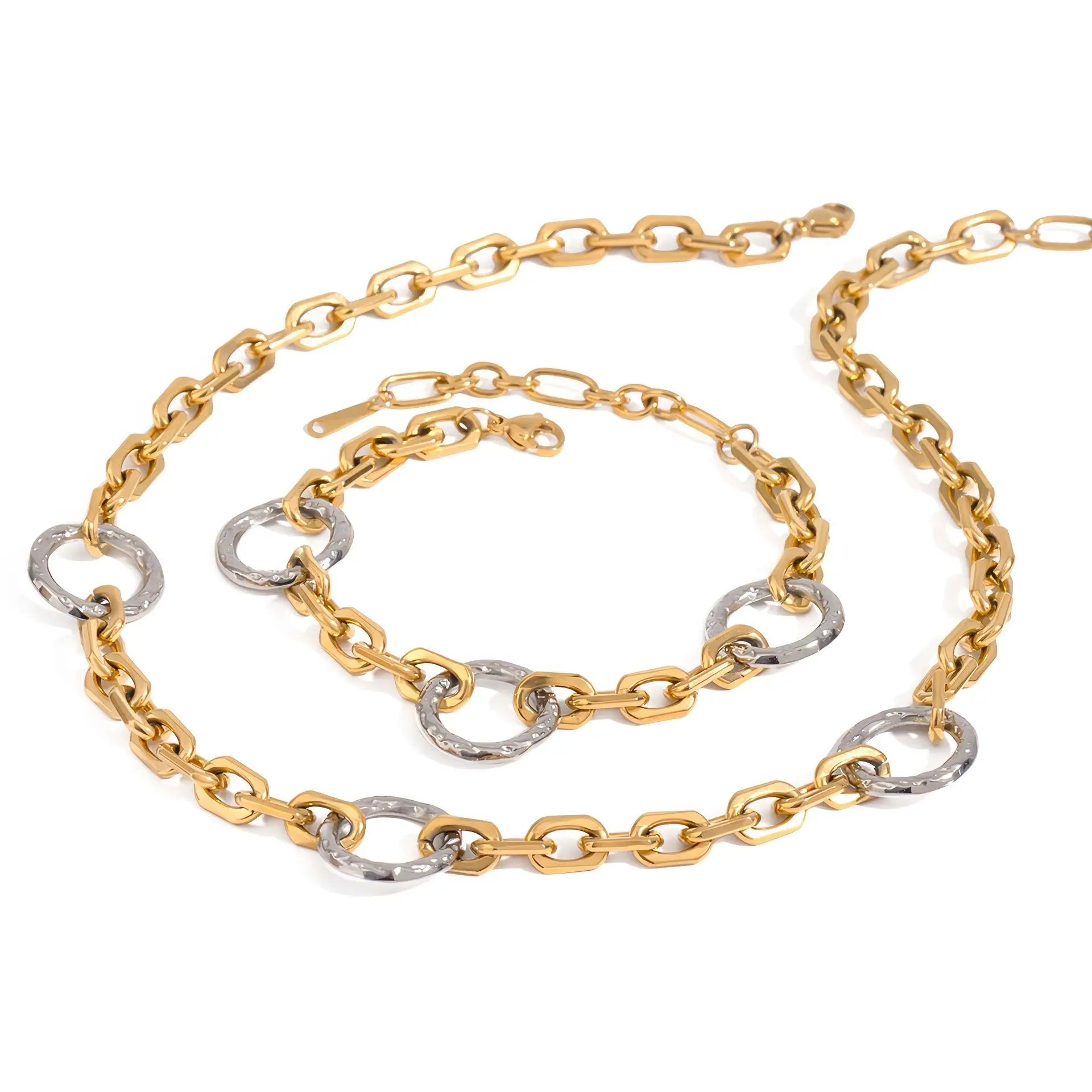 2025 New Jewelry Chains Stainless Steel Choker Necklace Stacking Jewelry Flat Snake Chain Necklace Bracelet