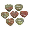 Hot Selling Personality Simple Natural Stone Unakite Heart Shape Pendant Jewelry Making DIY