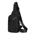 2025 Trend Wholesale Bags Black Waterproof Chest Bag with USB Crossbody Travel Sling Bag for Men
