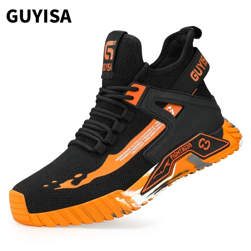 GUYISA Safety Sneakers Men Shoes Work Construction Site Steel Toe Safety Shoes