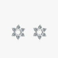 Ailmay 100% 925 Sterling Silver Sparkling Stars Clear CZ Stud Earrings for Women Luxury Brand Jewelry Romantic Anniversary Gift