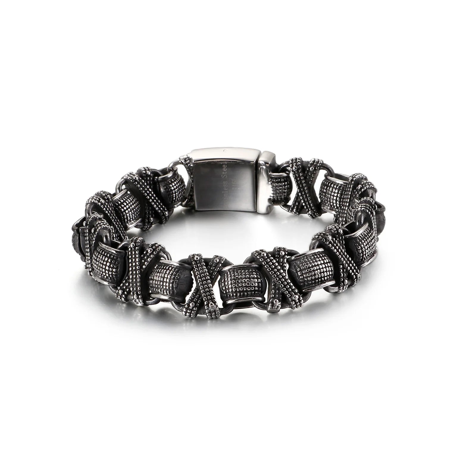 KALEN Retro Crowe's Heard Stainless Steel Men's Bracelet