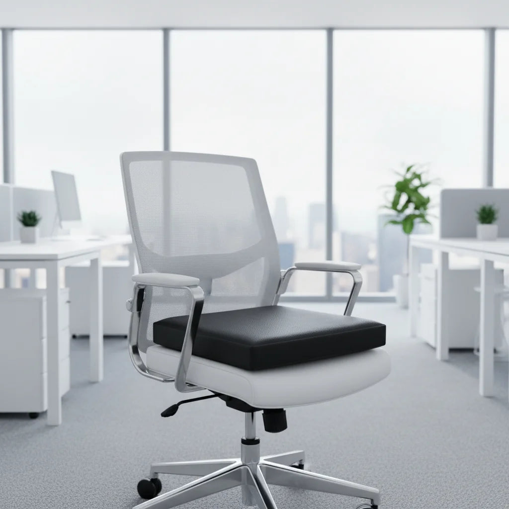 Modern Custom Made PU Leather Chair with Black Seat and Floor Cushions Lumbar Pillows & Seat Cushions