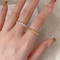 Vintage 925 Sterling Silver Geometric Leaves Shape Open Rings for Women Jewelry