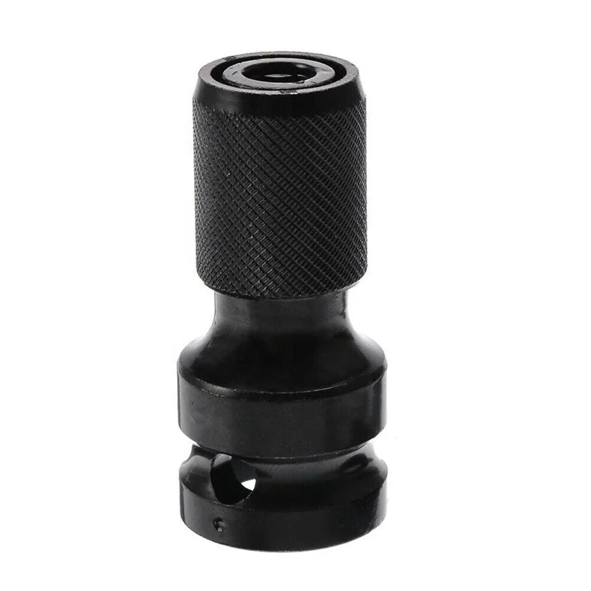 Electric Wrench Impact Driver Chuck Adapter 1/2 Drive to 1/4 Hex Drill Bit