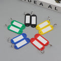 Wholesale Stock Plastic PP Key Chains with Tags Luggage Tags Hotel Room Classification Key Chains with Keyrings