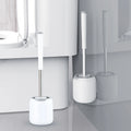 WEIHAO Modern Durable Eco-Friendly Plastic Base Toilet Brush Set with Long Handle and 1 Year Warranty Model WH42007 Cup
