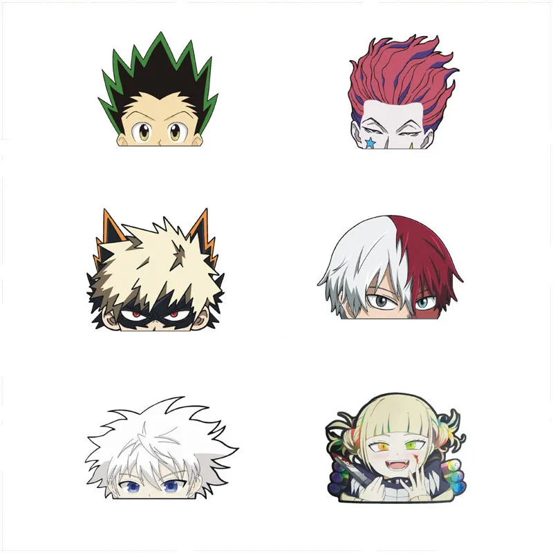 Creative Decorative Car Stickers Voyeur Cartoon Waterproof  3d Anime Car Stickers Wall Art