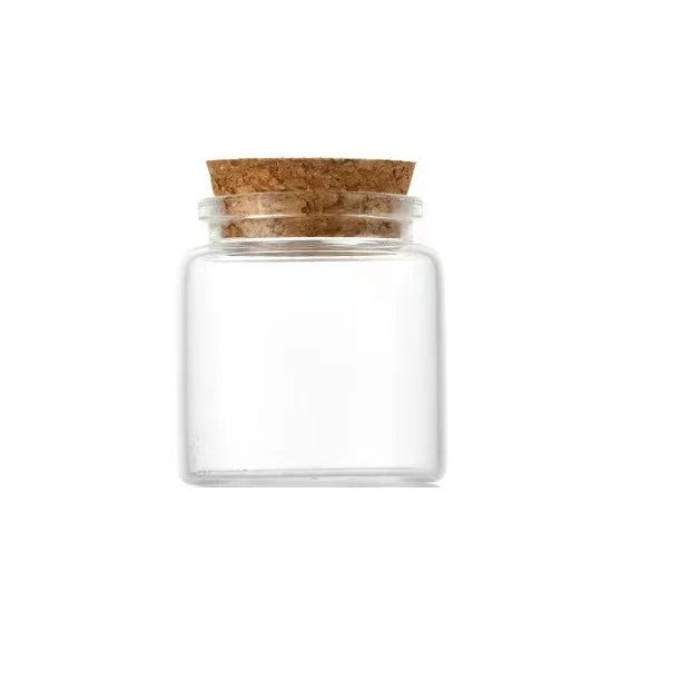 Clear Drifting Bottles 20ml 30ml 50ml 65ml 90ml Clear Glass Wishing Bottle Vial Tube with Cork Stopper
