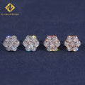 9mm Sun Flower Design Earring 925 Sterling Silver VVS Moissanite Stud Earring Hip Hop Earring Jewelry for Men Women Gift