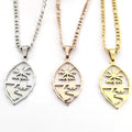 Joyas Guam Hawaii Pendant Necklace Stainless Steel Jewelry Gold Plated Coconut Tree Necklaces Bijoux Acier Inoxydable Collier
