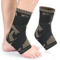 Melenlt Copper Ankle Support Sleeve  Adjustable Compression Bandage for Men & Women