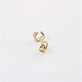 New Trendy Earring 18K Gold Plated Double-layer Cross Cuff Earrings for Women Stainless Steel Earrings Wholesale