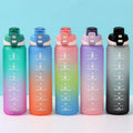 Summer 32oz 1l Water Bottle Direct Drinking Tumbler Large Big Capacity Gym Bottle Sport Plastic Water Bottle with Time Marker