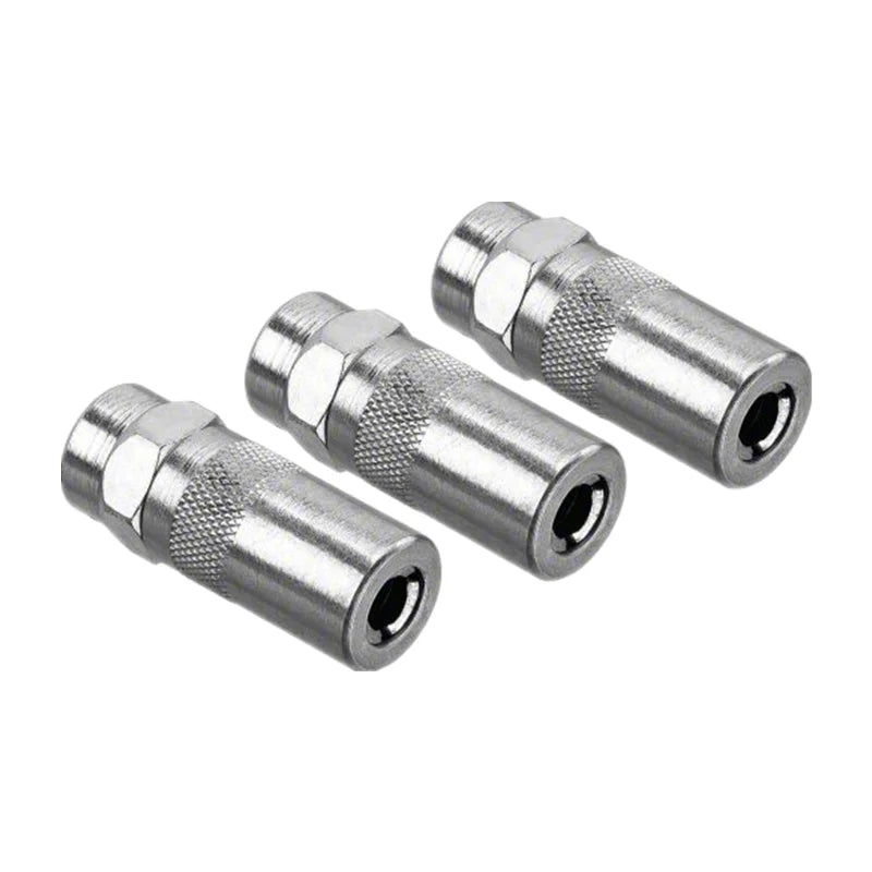 White Zinc Plating Galvanizing Standard 4 Jaws High Pressure Grease Gun Coupler