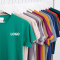 Wholesale Custom Your Brand Logo 100% Cotton Blank Men T Shirt Plain Casual Men's T-shirts